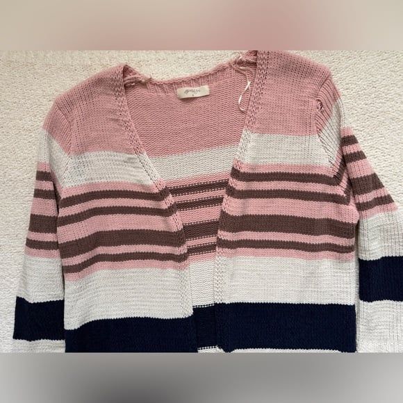 A Beautiful Soul Atlar’d State Striped Chenille Open Long Cardigan Knit 2XL/3XL - Picture 3 of 6